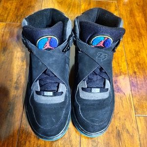 Air Jordan Boys AF-1 Fusion Basketball Shoes Black Teal 386067-041 Size 5.5Y
